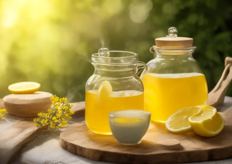 Drinking Hot Water with Lemon or Honey
